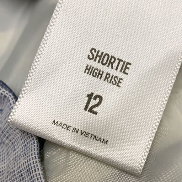 Womens Express Linen Blend Belted High Rise Shortie Shorts - Picture 6 of 8